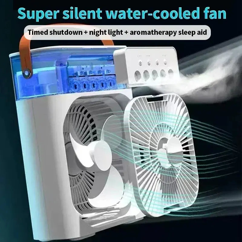 3-in-1 Humidifier Cooling Fan – مروحة تبريد مع مرطب هواء 3 في 1