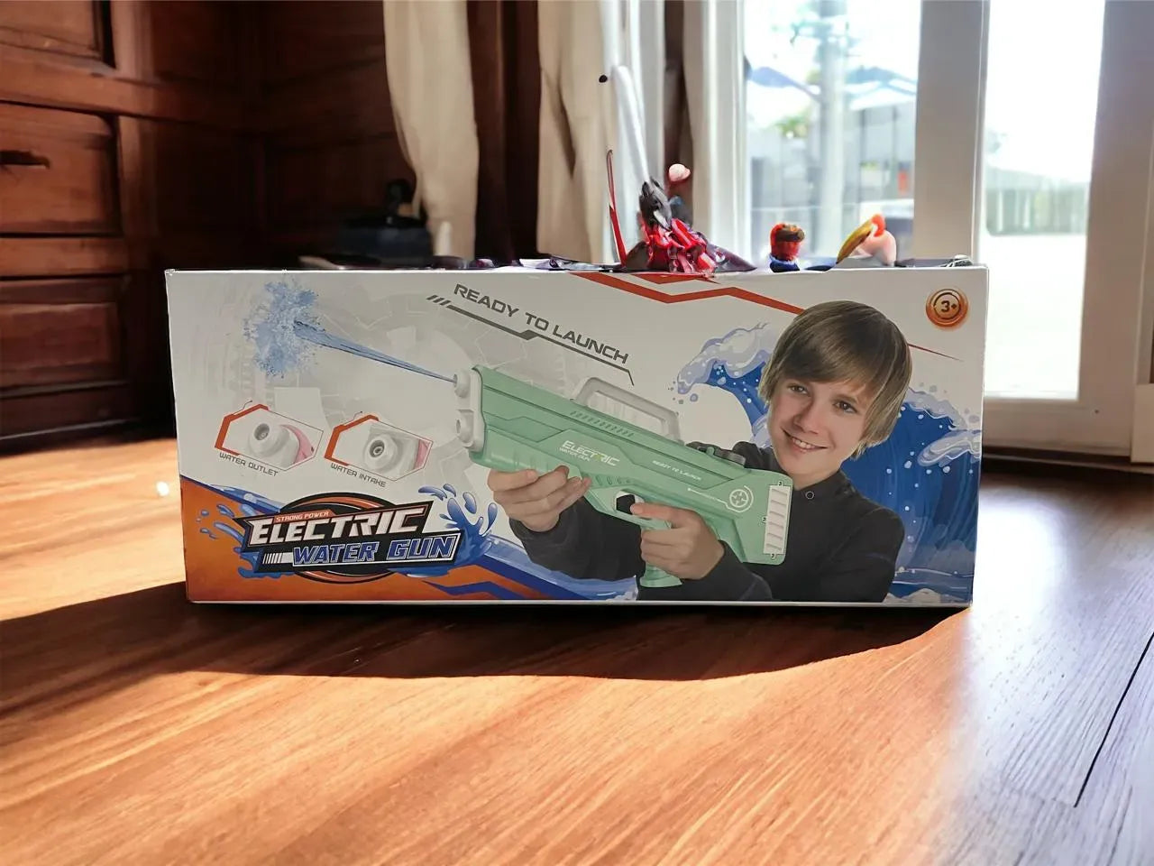 High Power Electric Water Blaster – Auto Refill, Strong Stream & Rechargeable Battery رشاش ماء كهربائي قوي – تعبئة تلقائية وتدفق قوي وبطارية قابلة للشحن
