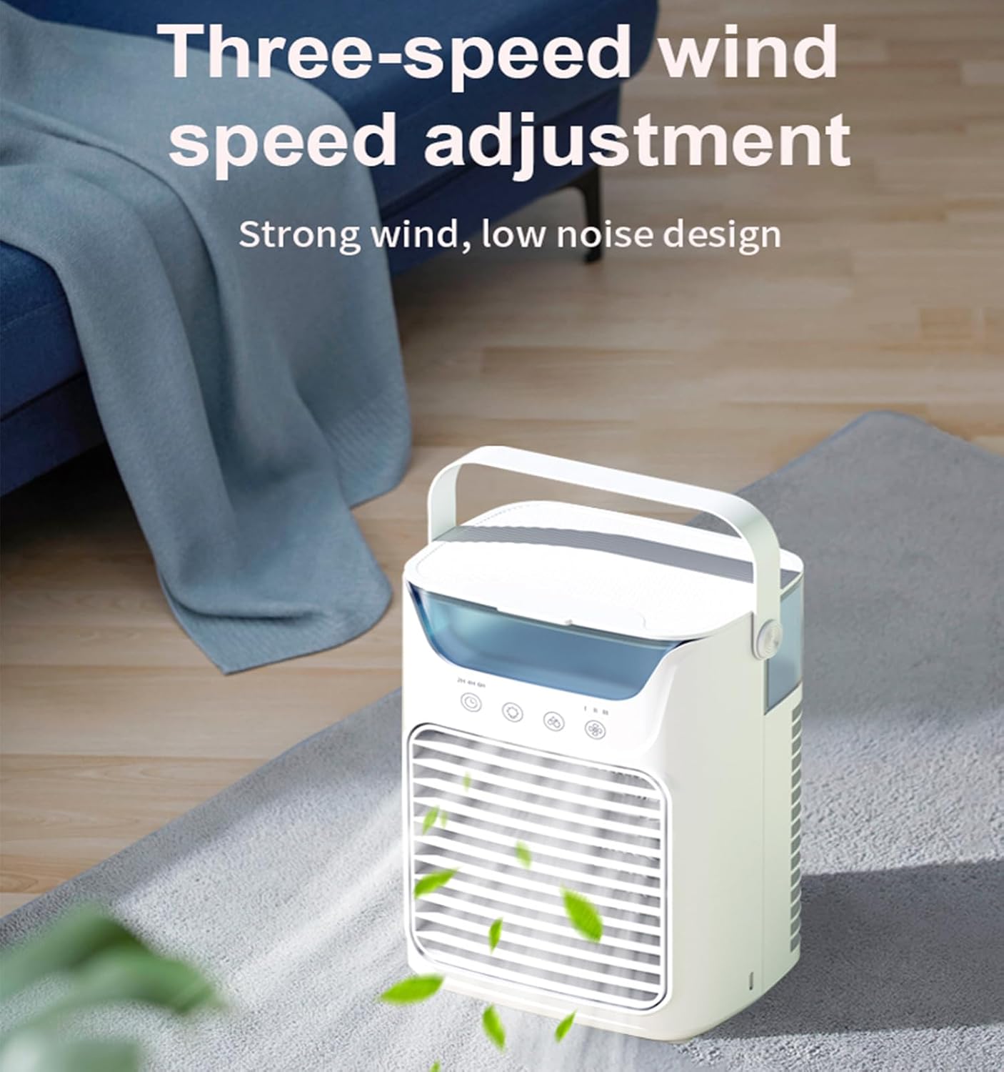 Portable Air Conditioners Personal Air Cooler, 3 in 1 Evaporative Air Cooler with 3 Wind Speeds, Large Water Tank, LED Night Lights, 6H Timer, Air Cooling Fan for Bedroom Office