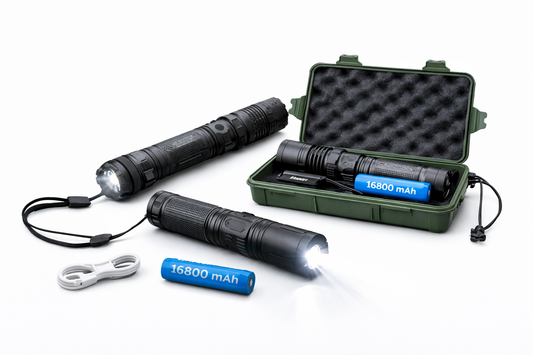 High-Power Rechargeable LED Flashlight Kit