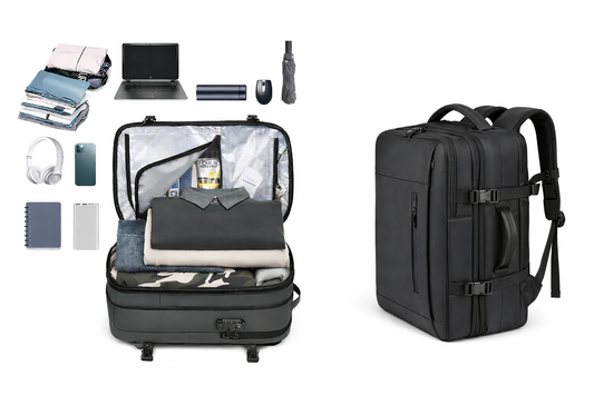 Traveling Bag Vacuum Compression With Air Pump Device 17-Inch Backpack, Waterproof Oxford Fabric